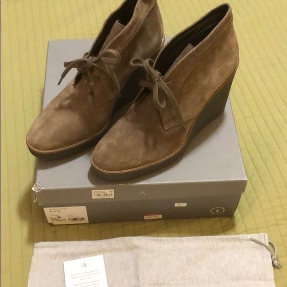 Aquatalia Vianna Suede Booties in taupe - Picture 6 of 7